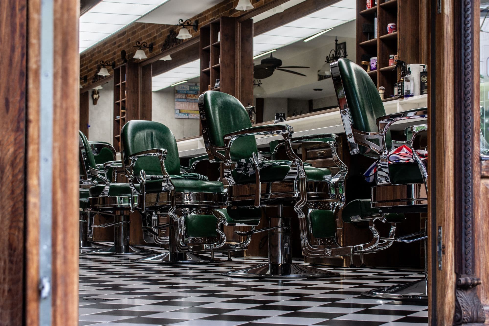 Inside L.O Barbers, classic barbershop interior